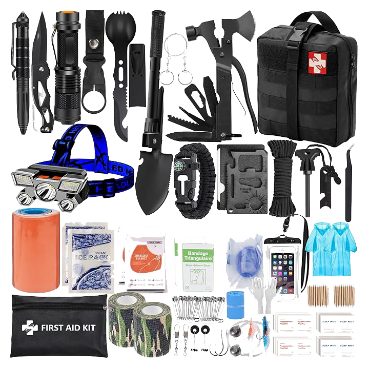 Emergency Survival Kit and First Aid Kit