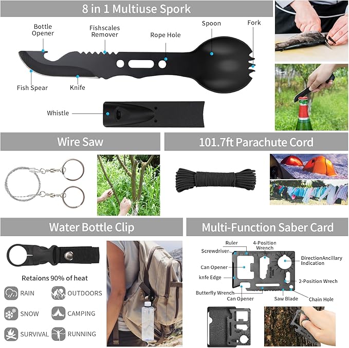 Emergency Survival Kit and First Aid Kit