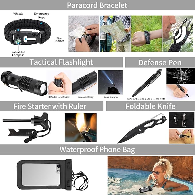 Emergency Survival Kit and First Aid Kit