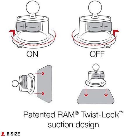 Ram Mount Suction Base - Twist-Lock with Ball